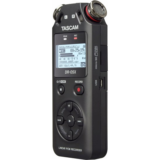 Tascam DR05X Stereo Handheld Digital Audio Recorder & USB Audio Interface