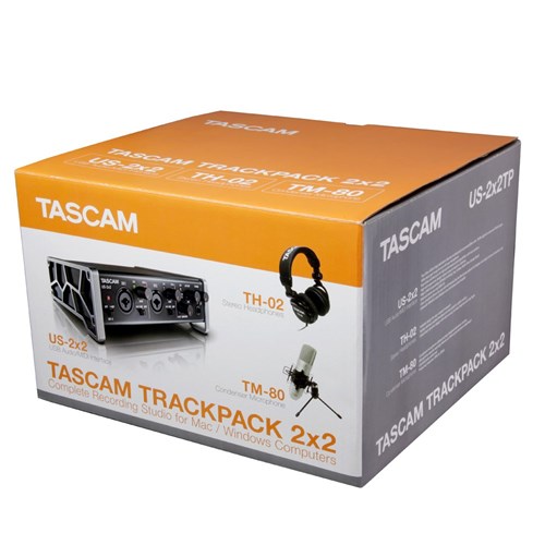 Tascam TrackPack 2x2 Podcast & Recording Pack w/ Interface, Mic & Headphones