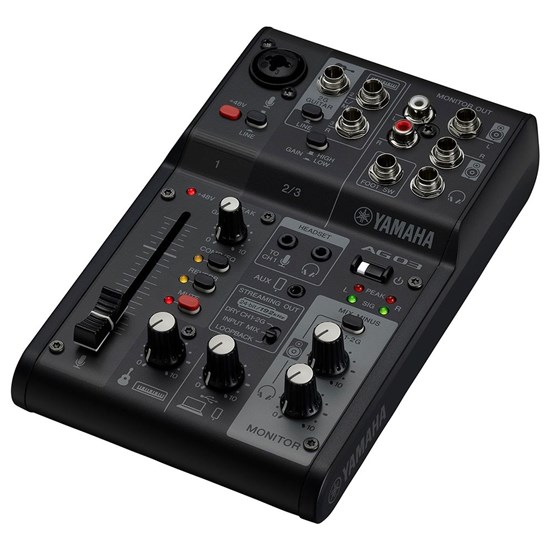 Yamaha AG03 MK2 3-Channel Live Streaming Mixer w/ USB Audio Interface (Black)