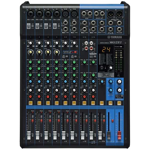 Yamaha MG12XU 12 Channel Mixer w/ D-PRE Preamps, Comp, FX, USB Interface & Faders