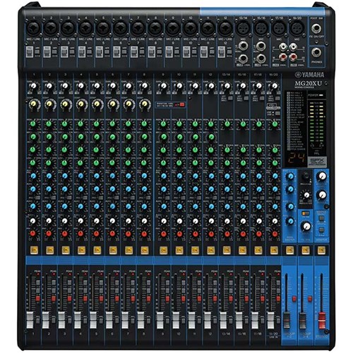 Yamaha MG20XU 20 Channel Mixer w/ D-PRE Preamps, Comp, FX, USB Interface & Faders