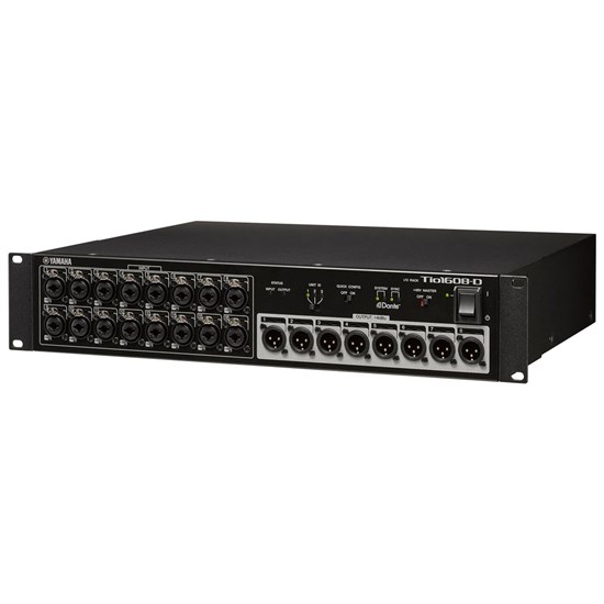 Yamaha Tio1608D Dante-Equipped I/O Rack w/ 16-Mic/Line Inputs & 8-Line Outputs for TF Series