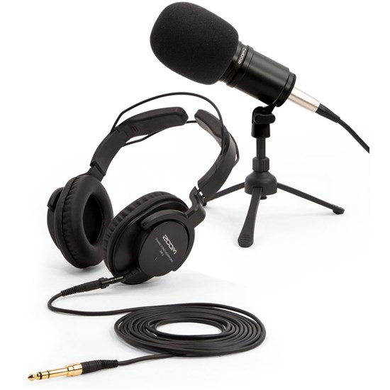 Zoom ZDM1 Podcasting Mic Pack w/ ZDM1 Microphone, ZHP1 Headphones & Accessories